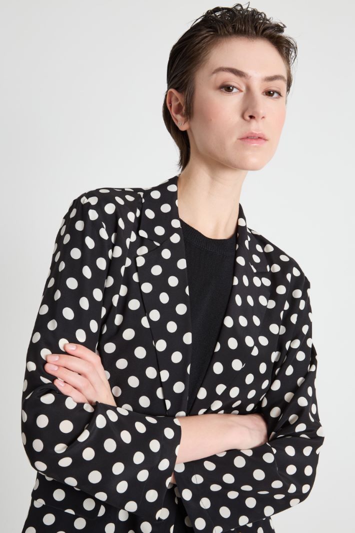 Printed blazer with belt Intrend - 3