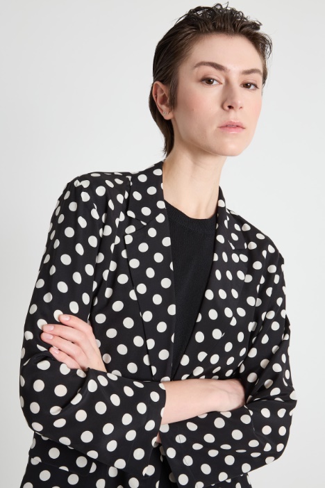 Blazer stampato con cintura