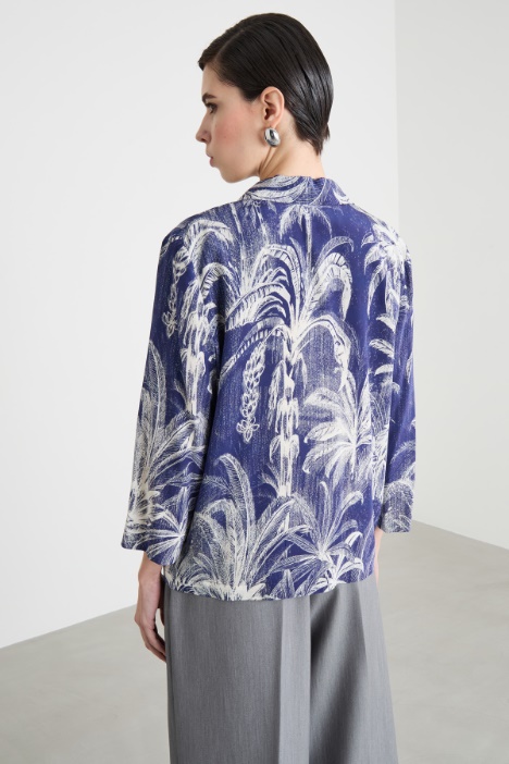 Blazer stampato con cintura