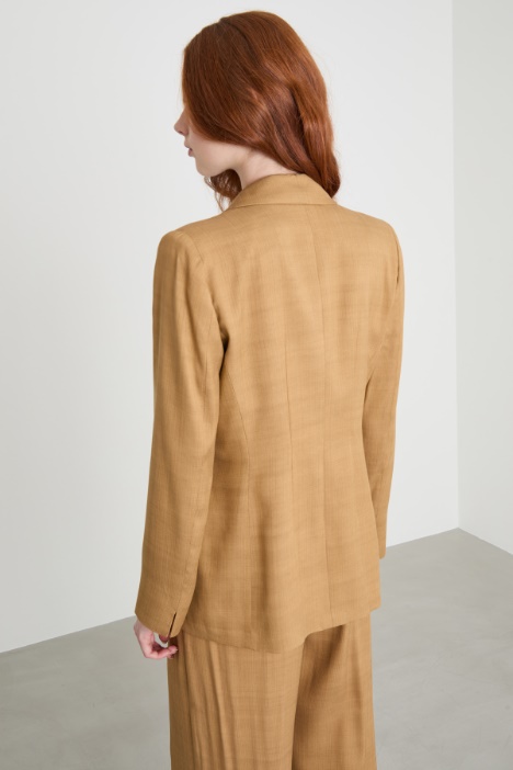 Blazer doppiopetto con rever a lancia