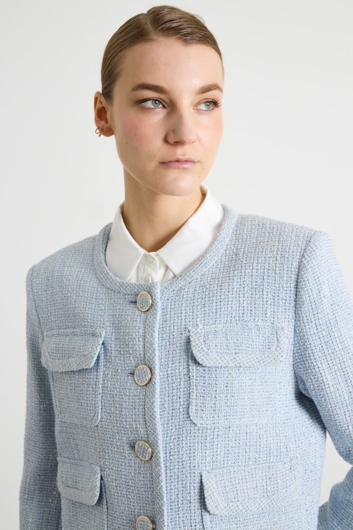 Sequinned Basketweave Jacket Intrend - 3