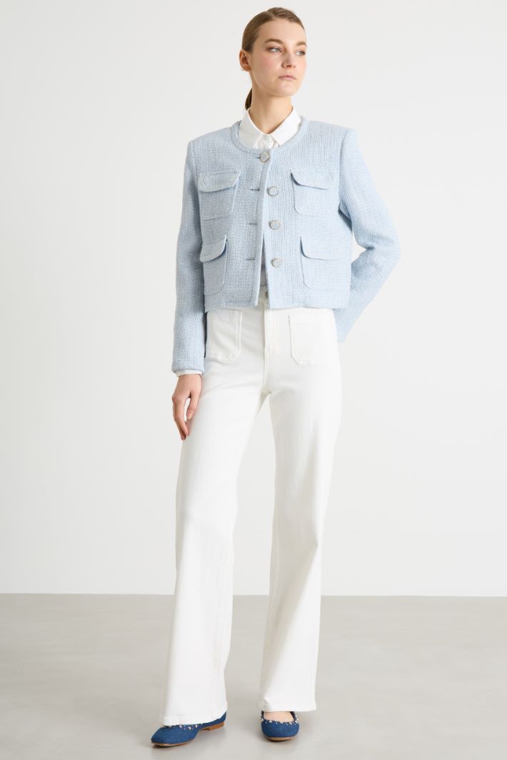 Sequinned Basketweave Jacket Intrend