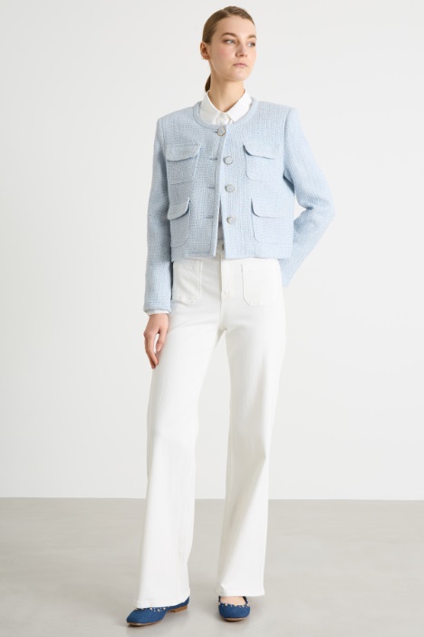 Sequinned Basketweave Jacket Intrend