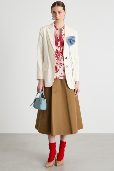 Longline basketweave blazer Intrend