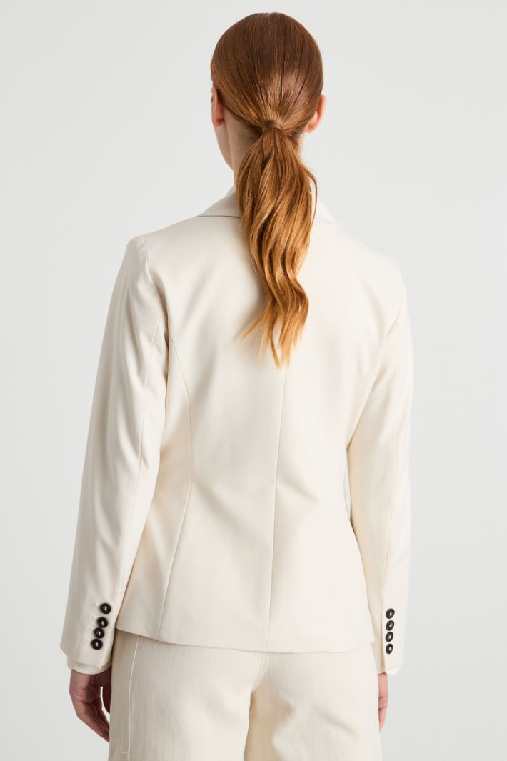 Sash-Tie Canvas Blazer Intrend - 4