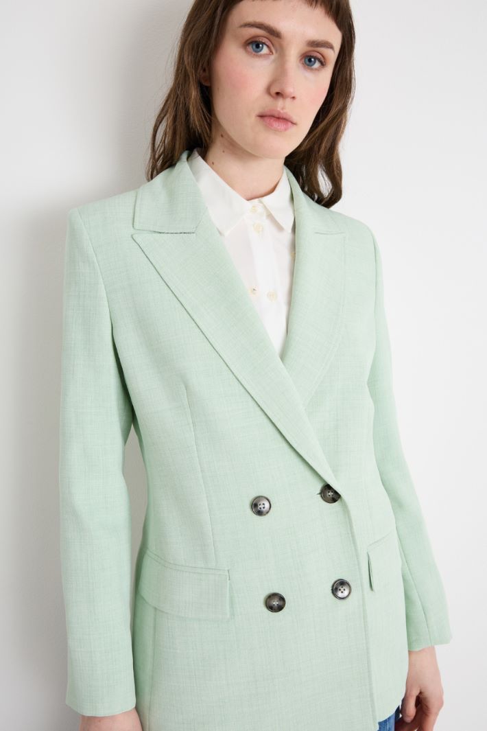 Longline double-breasted blazer Intrend - 3