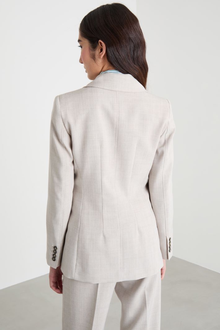 Longline double-breasted blazer Intrend - 4