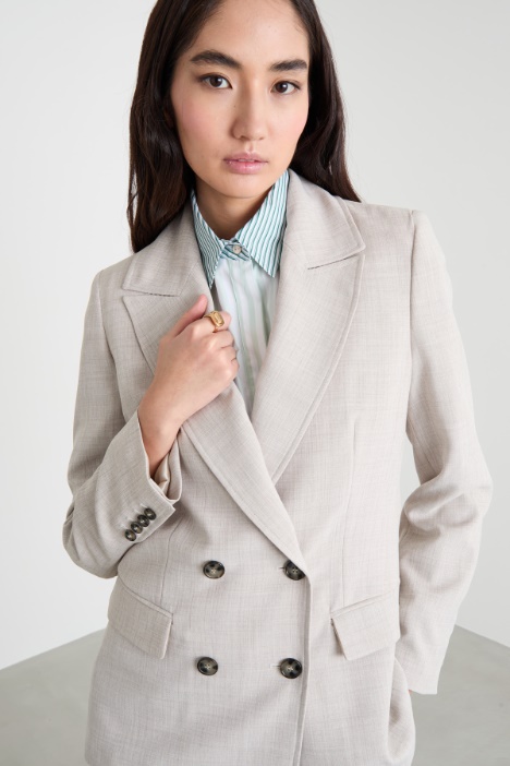 Blazer cruzado largo