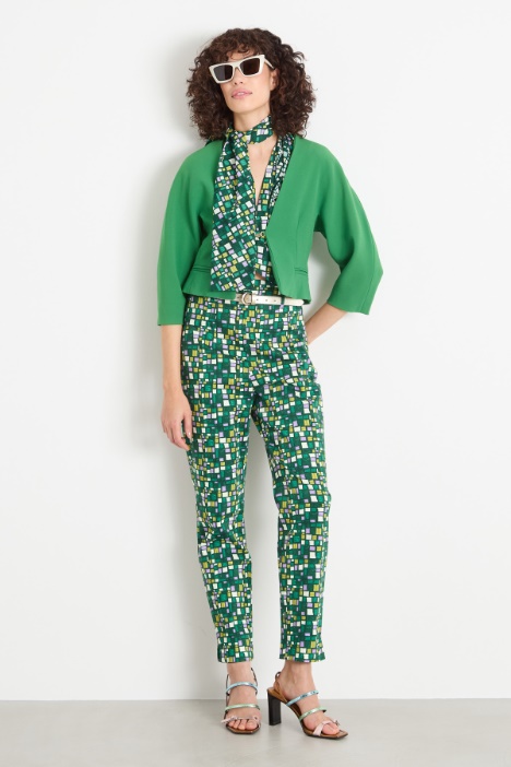 Giacca crop aderente in cady Intrend