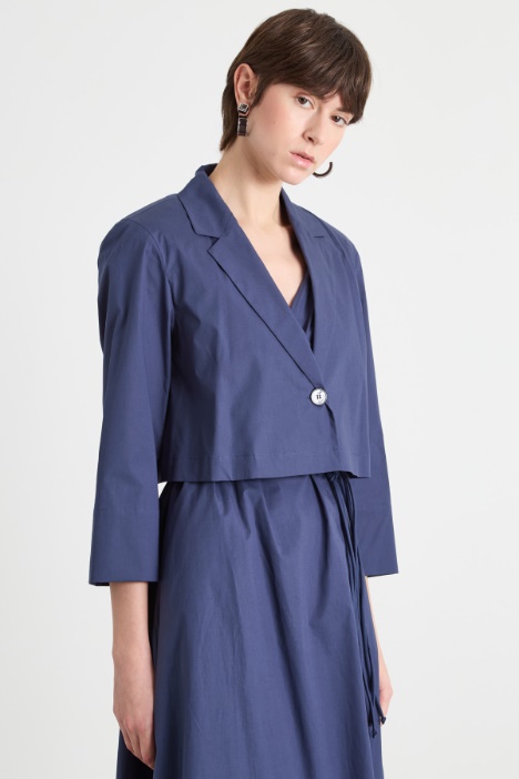 Cropped poplin blazer Intrend