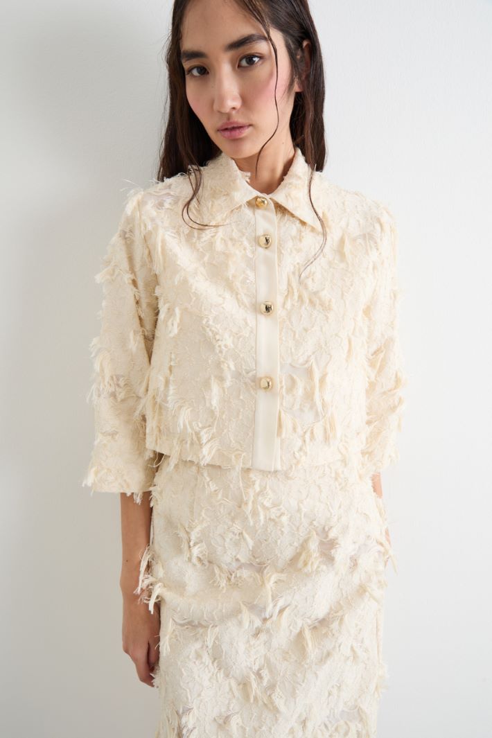 Cropped blazer in fil coupé Intrend - 3