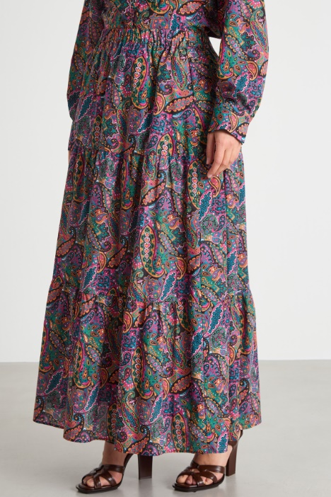 Gonna lunga in mussola