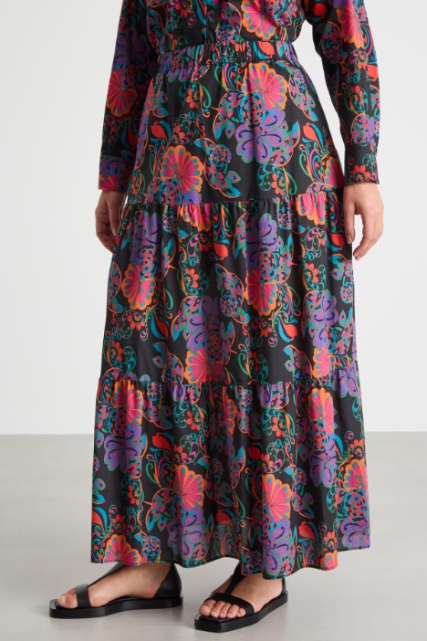 Gonna lunga in mussola