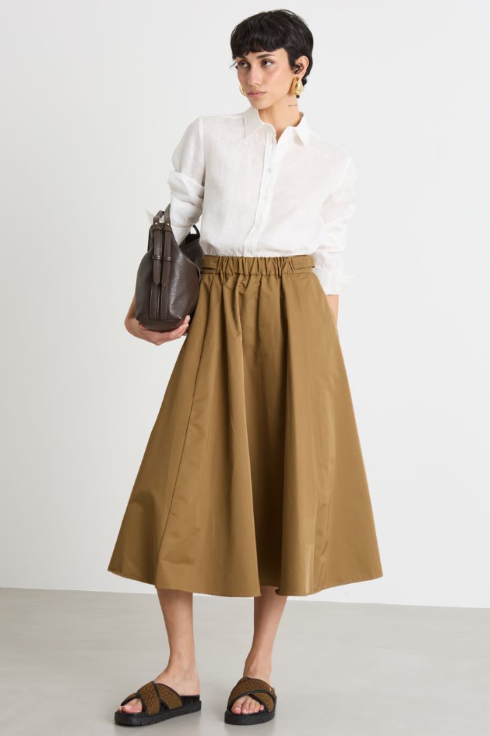 Flared gabardine skirt Intrend
