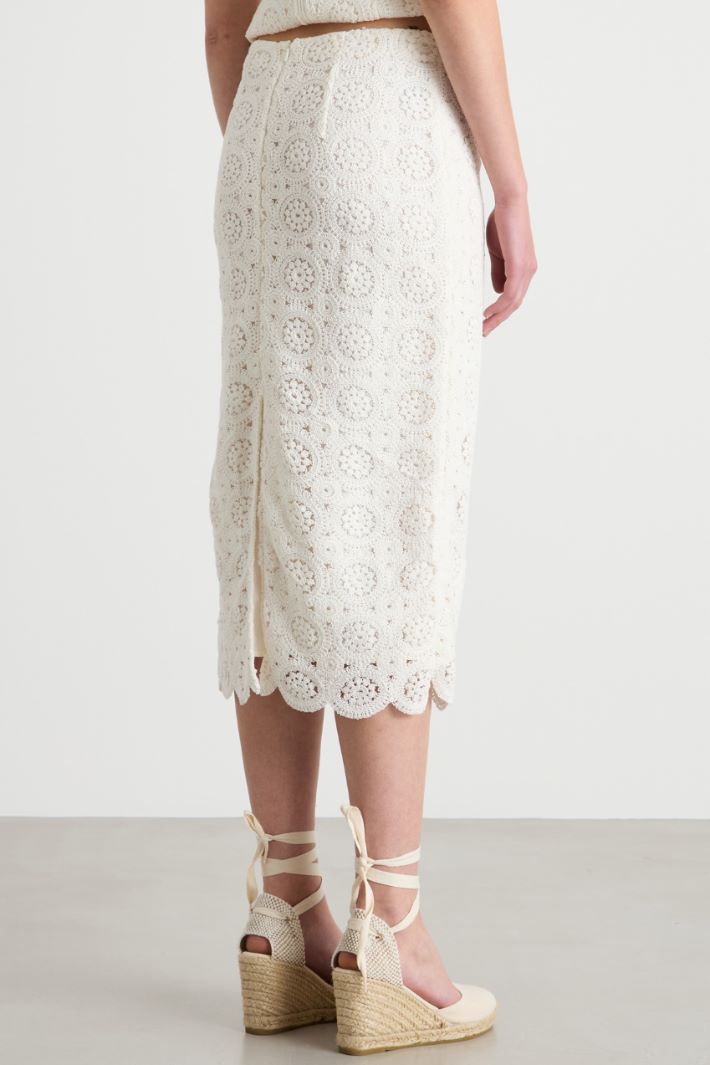 Macramé pencil skirt Intrend - 4