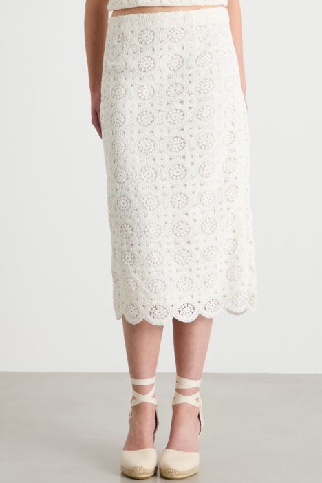 Gonna a tubino in macramé