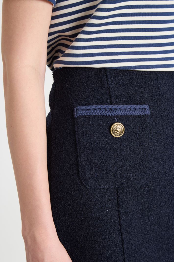 Short skirt in stretch basketweave Intrend - 3