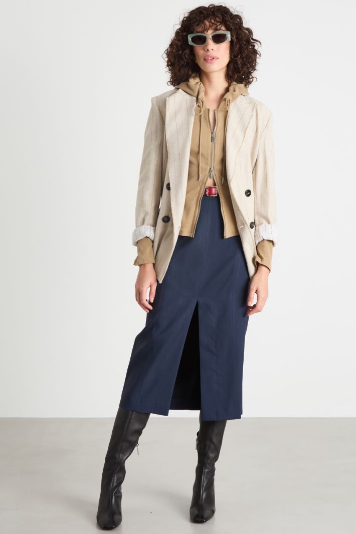 Centre-slit midi skirt Intrend