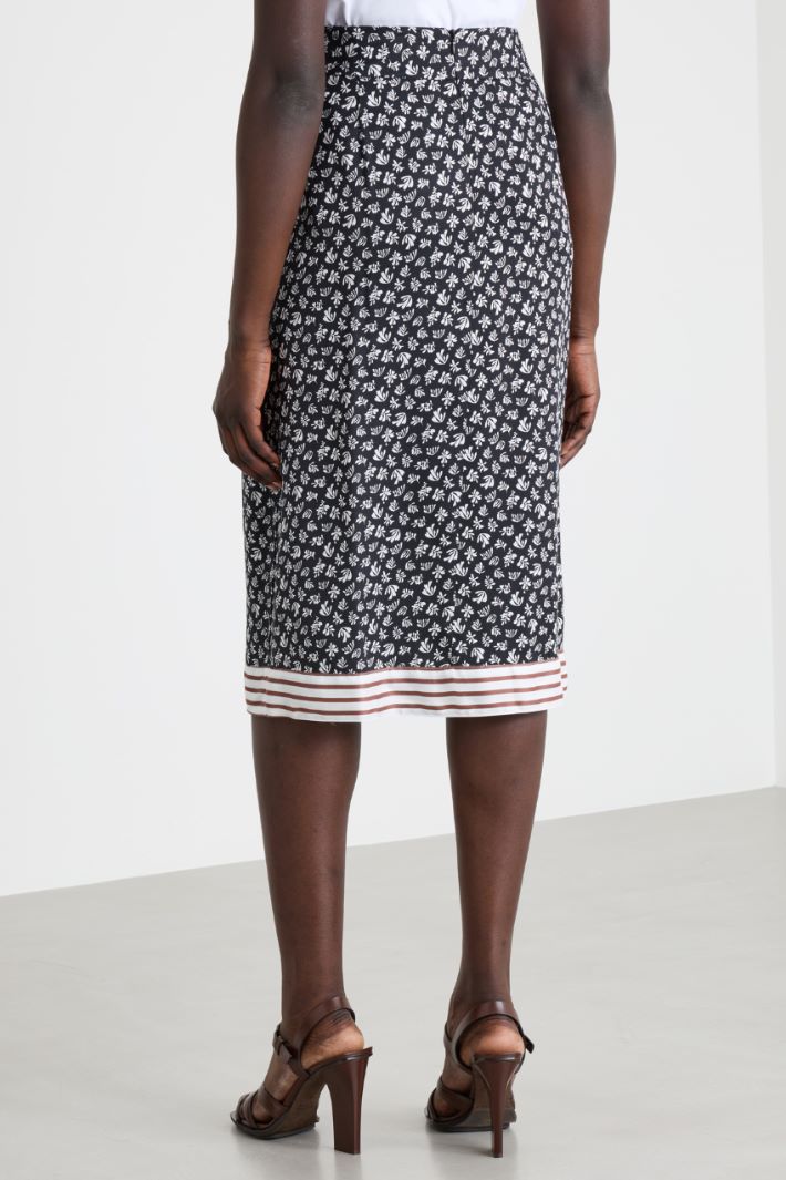 Gonna a pareo in twill stampato Intrend - 4