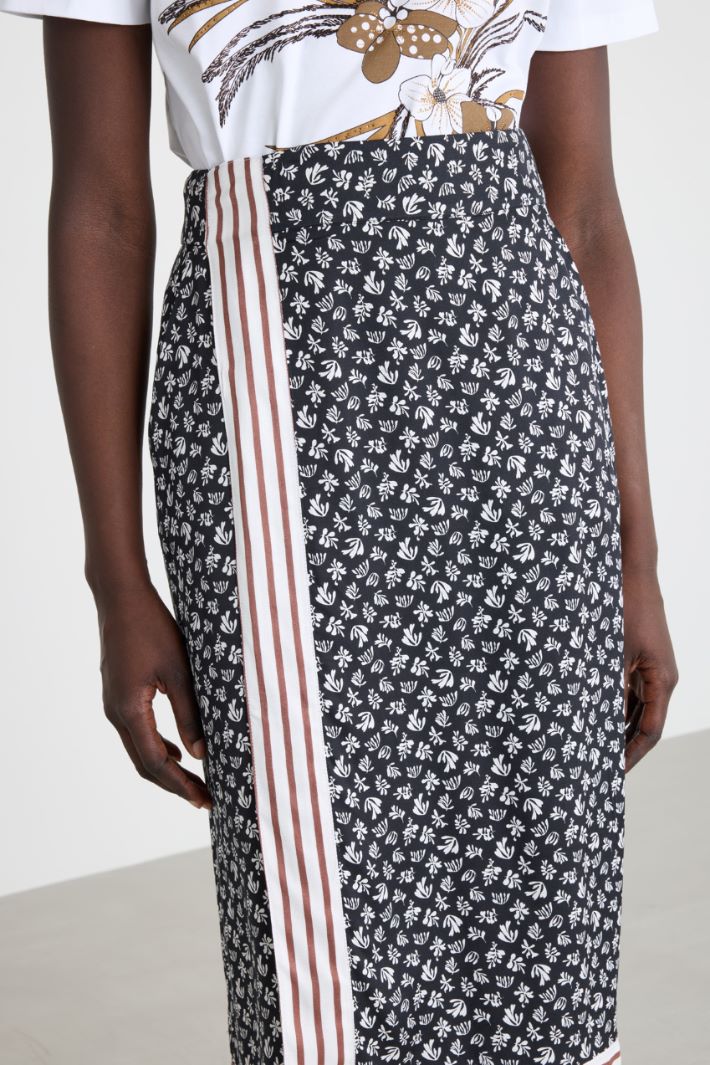 Gonna a pareo in twill stampato Intrend - 3