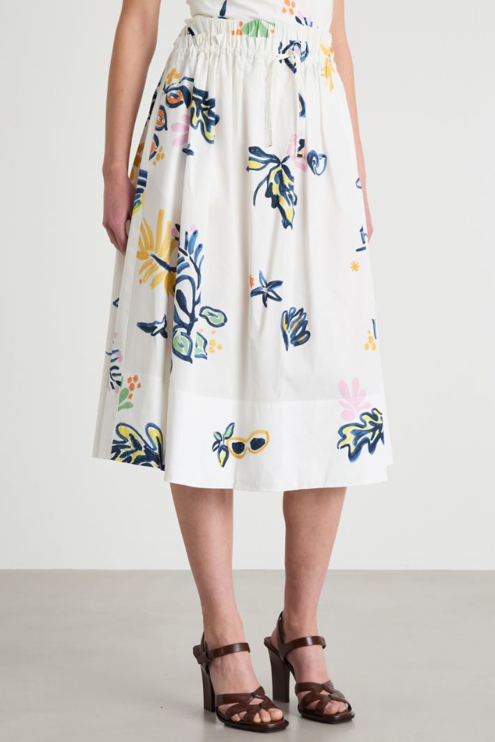 Drawstring-waist midi skirt Intrend - 2