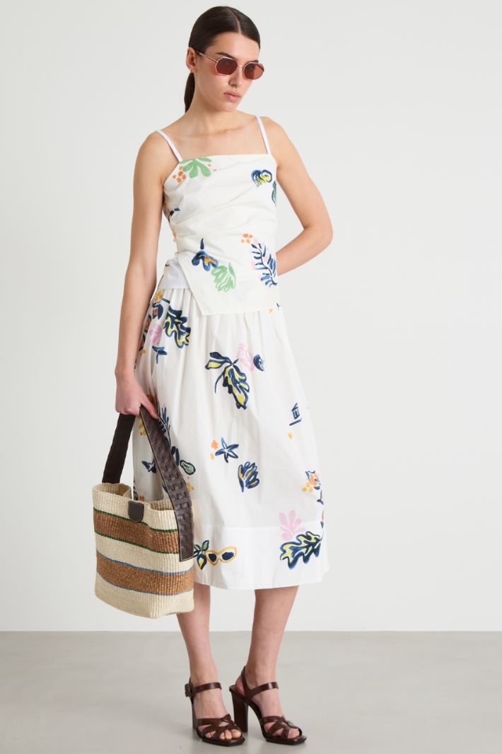 Drawstring-waist midi skirt Intrend