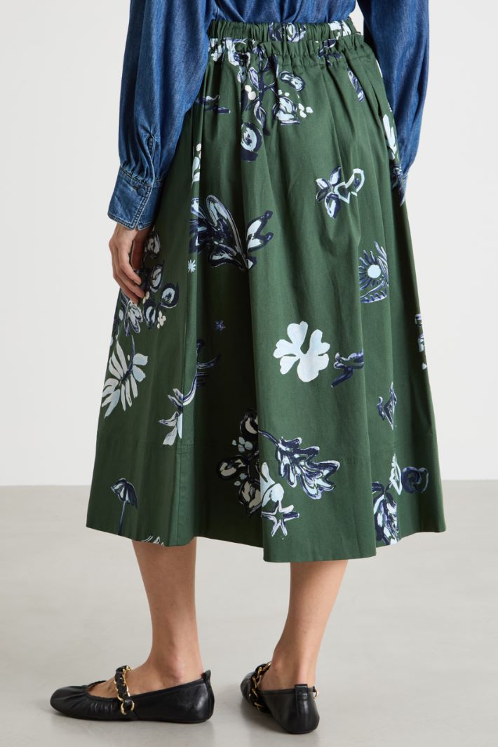 Drawstring-waist midi skirt Intrend - 4