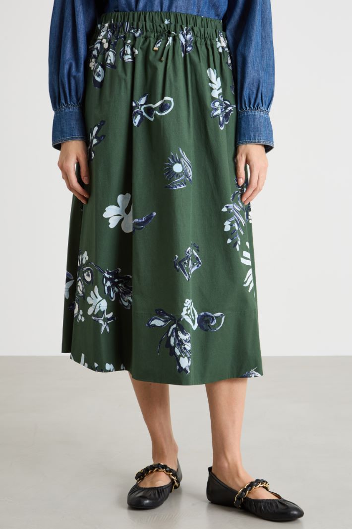 Drawstring-waist midi skirt Intrend - 2