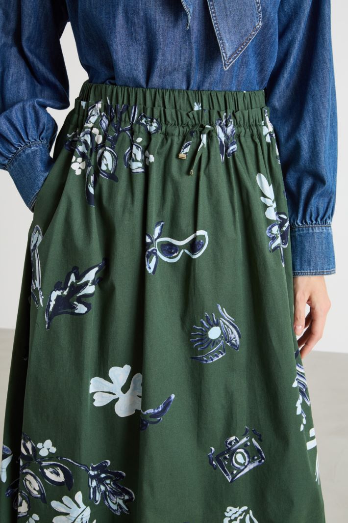 Drawstring-waist midi skirt Intrend - 3