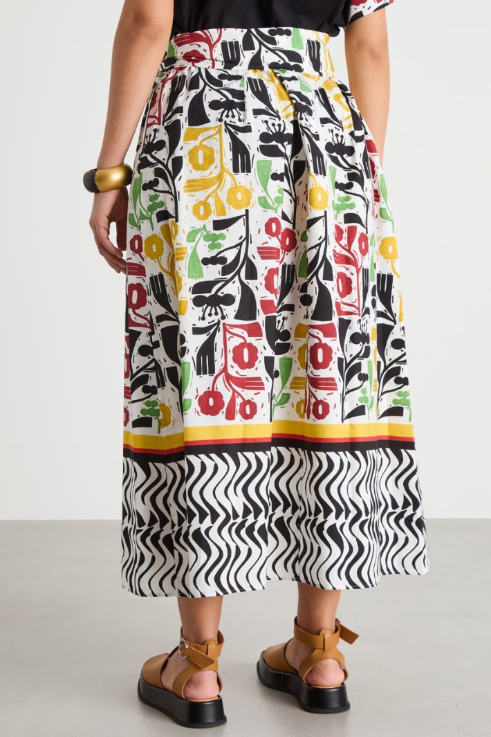 Belted printed skirt Intrend - 4