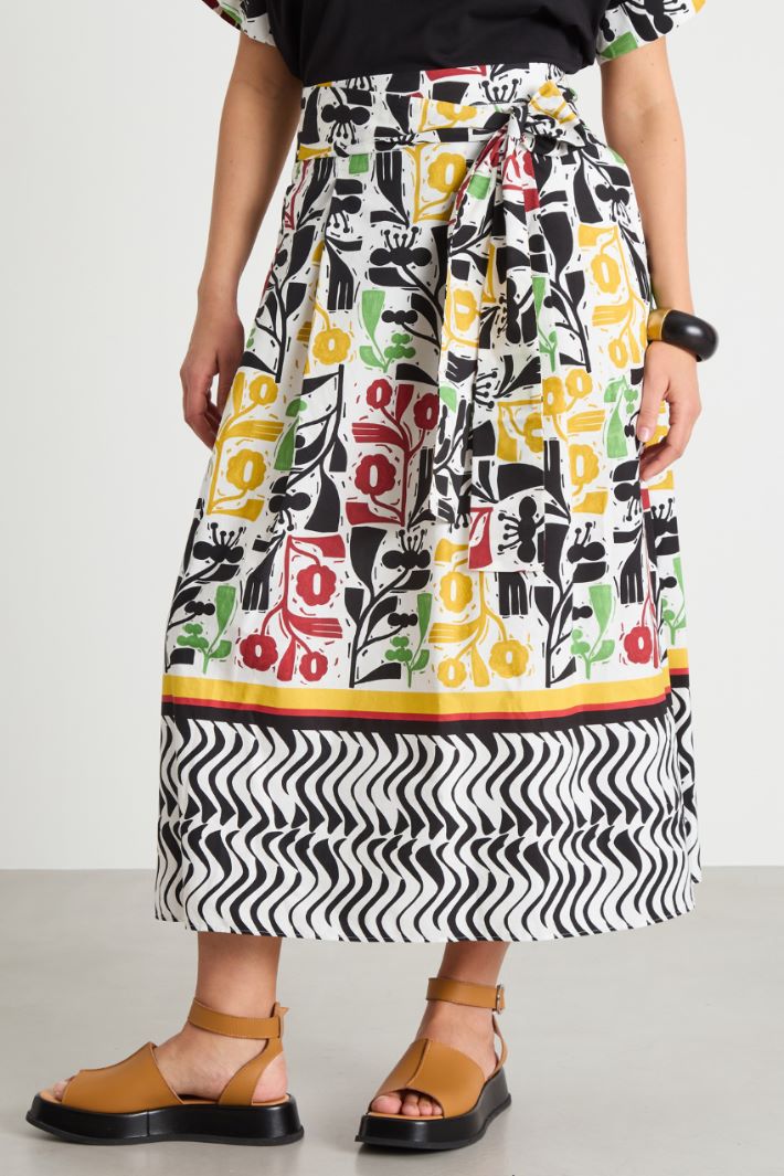 Belted printed skirt Intrend - 2