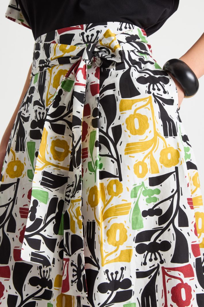 Belted printed skirt Intrend - 3