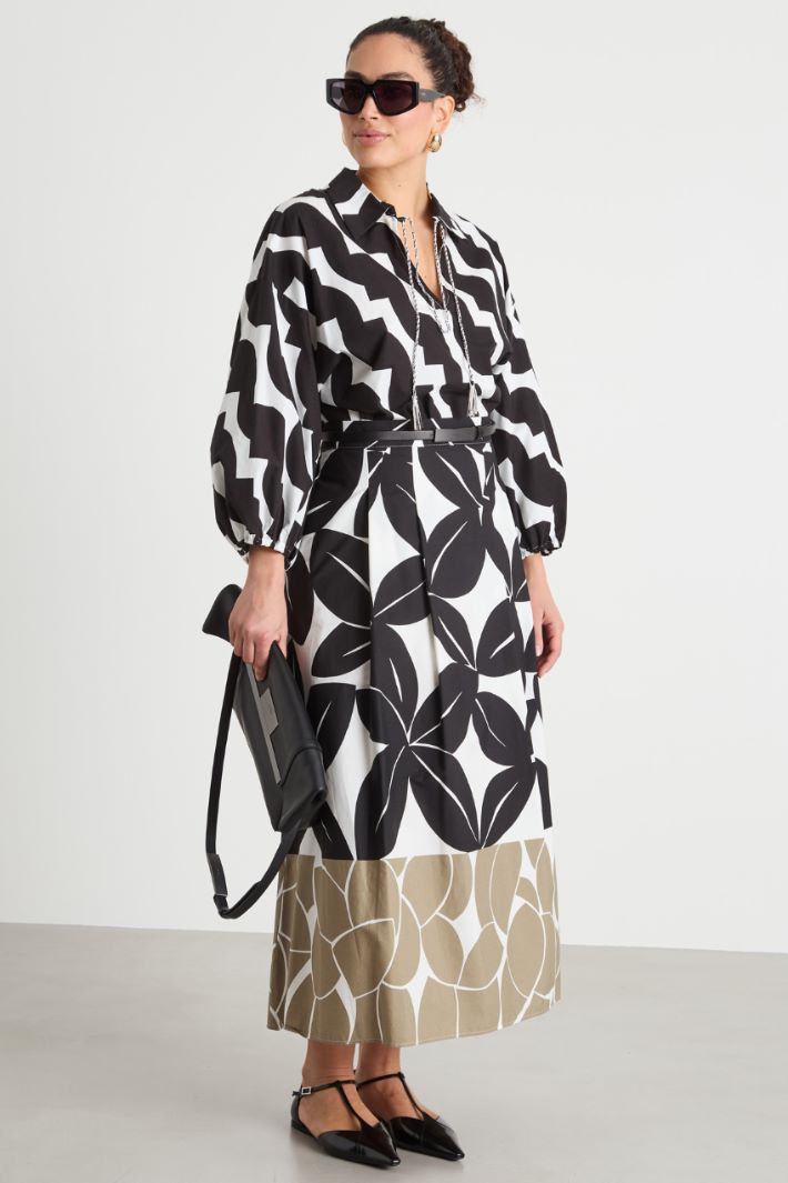 Belted printed skirt Intrend