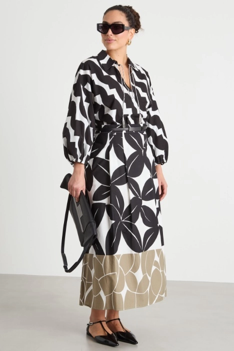 Belted printed skirt - Intrend