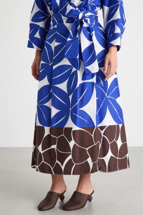 Gonna stampata con cintura