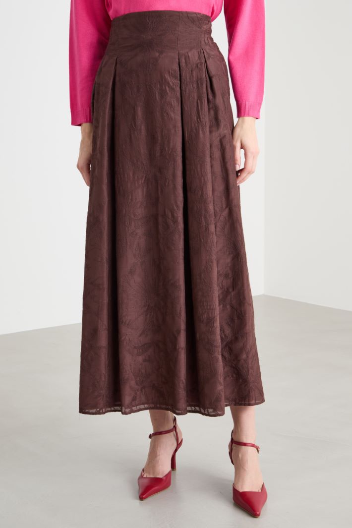 Embroidered muslin skirt Intrend - 4