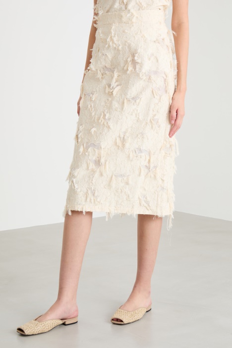 Gonna a tubino in fil coupé