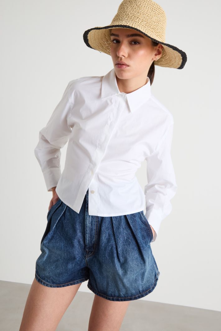 Camicia in popeline stretch Intrend - 2