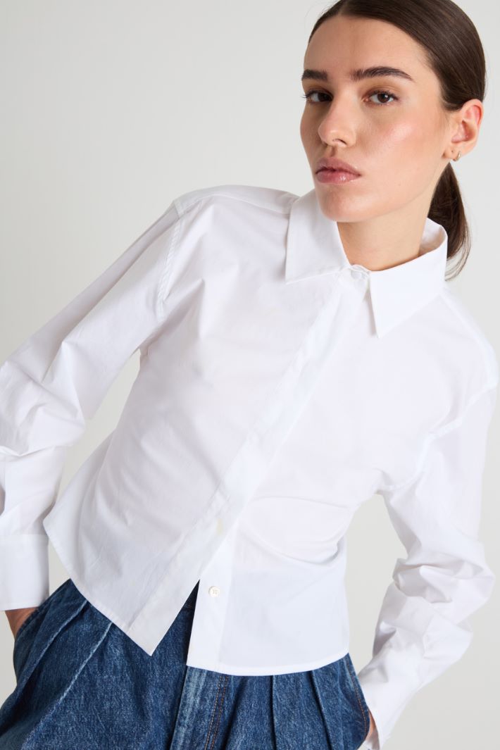 Camicia in popeline stretch Intrend - 3