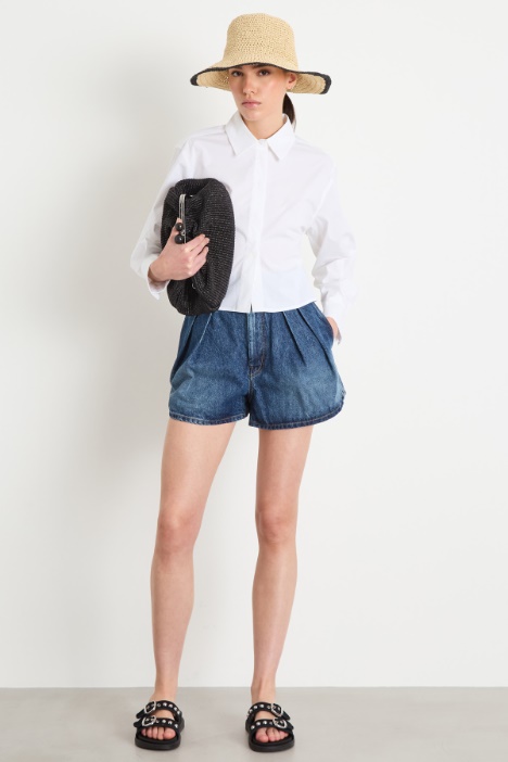 Camicia in popeline stretch Intrend