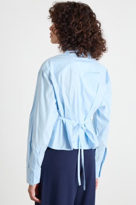 Camicia in popeline stretch