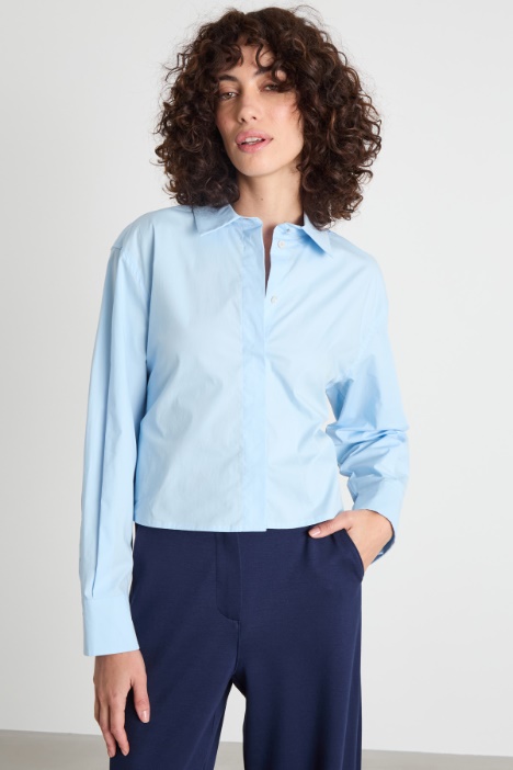 Stretch poplin shirt Intrend