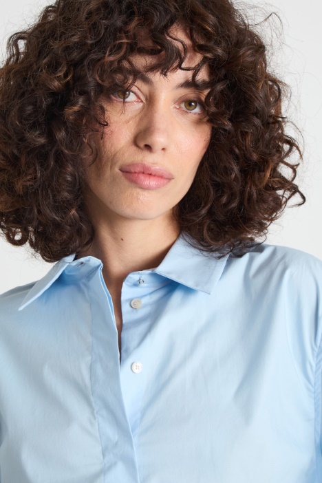 Camicia in popeline stretch