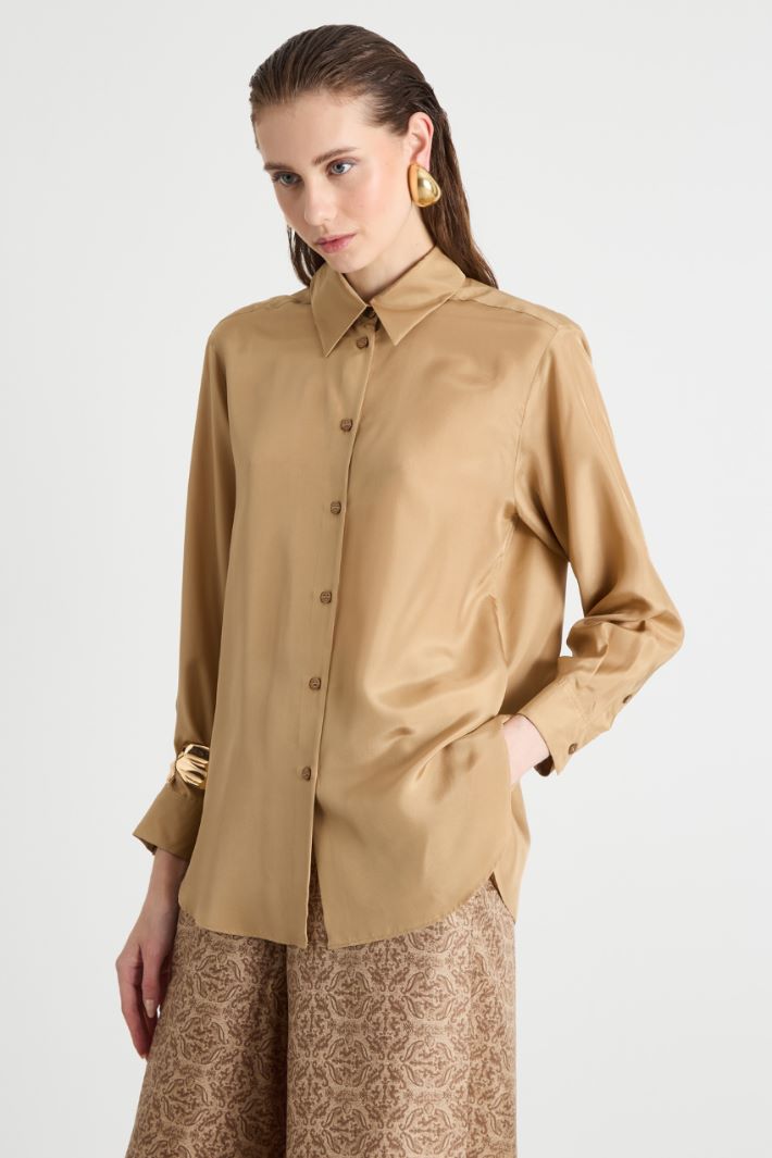Flowing habotai silk blouse Intrend - 2