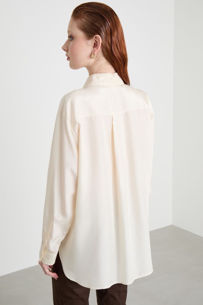 Flowing habotai silk blouse Intrend - 4