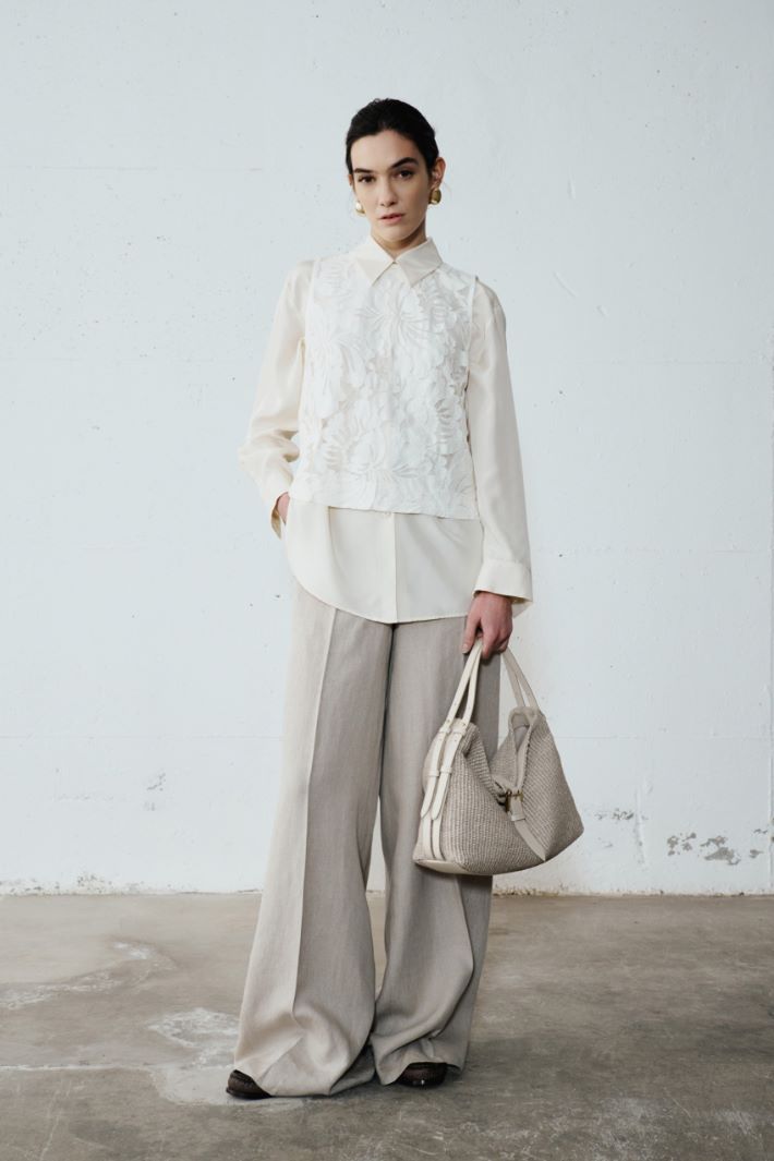 Flowing habotai silk blouse Intrend - 5