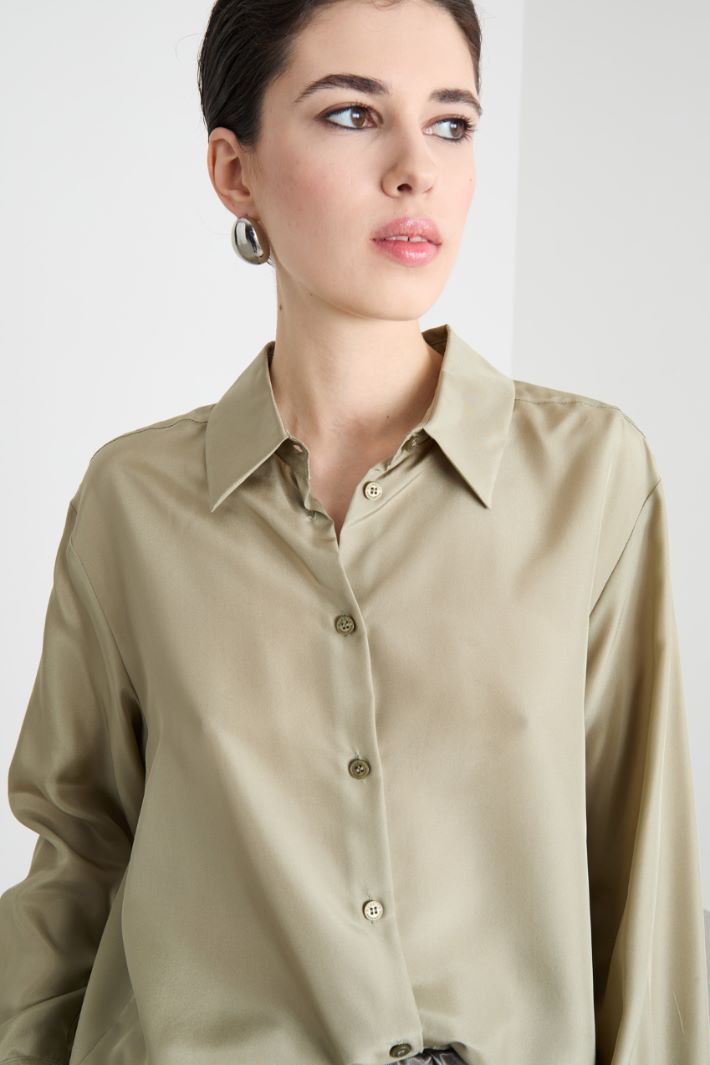 Flowing habotai silk blouse Intrend - 3