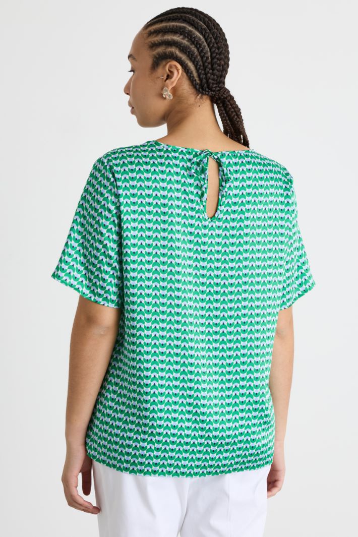 Printed Twill Blouse Intrend - 4