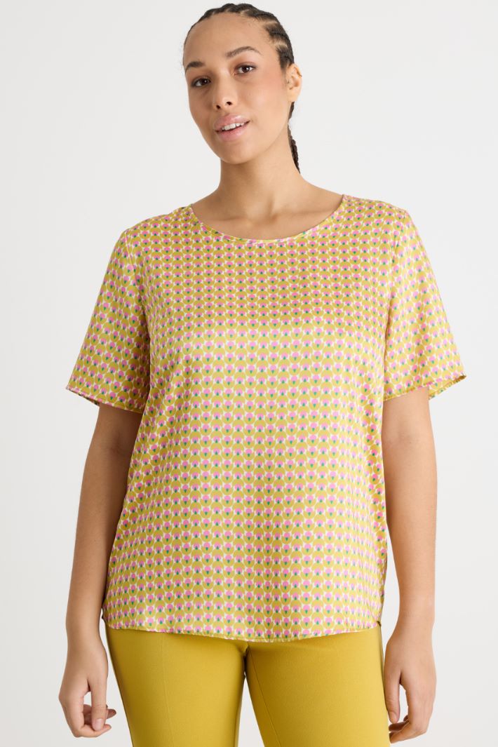 Blusa in twill stampato Intrend - 2