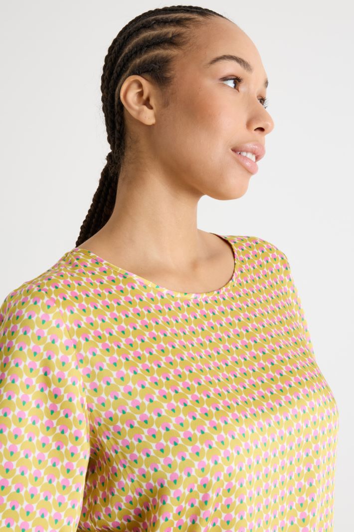 Blusa in twill stampato Intrend - 3